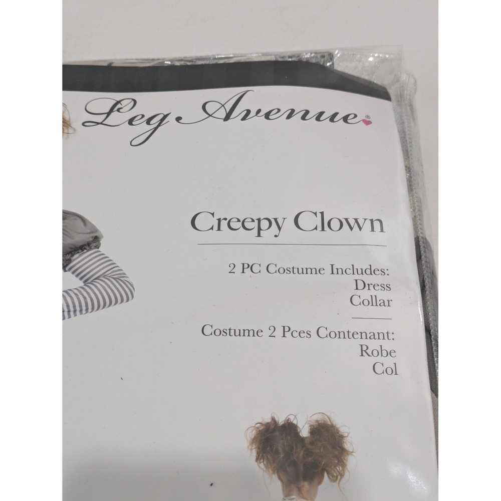 Leg Avenue Creepy Clown Costume Size S/M Dress Collar 86729 Halloween Holiday - Picture 3 of 5